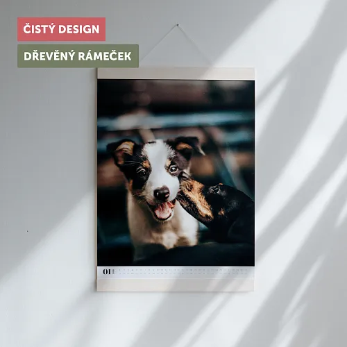 nástěnný kalendář - wood