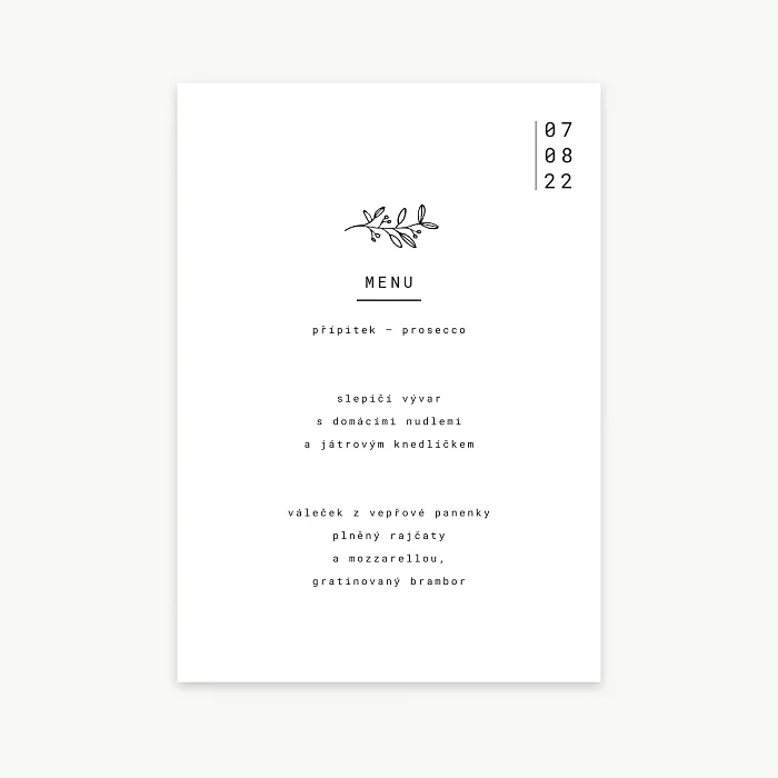 svatební menu No.8