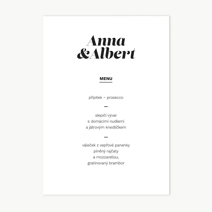 svatební menu No.7